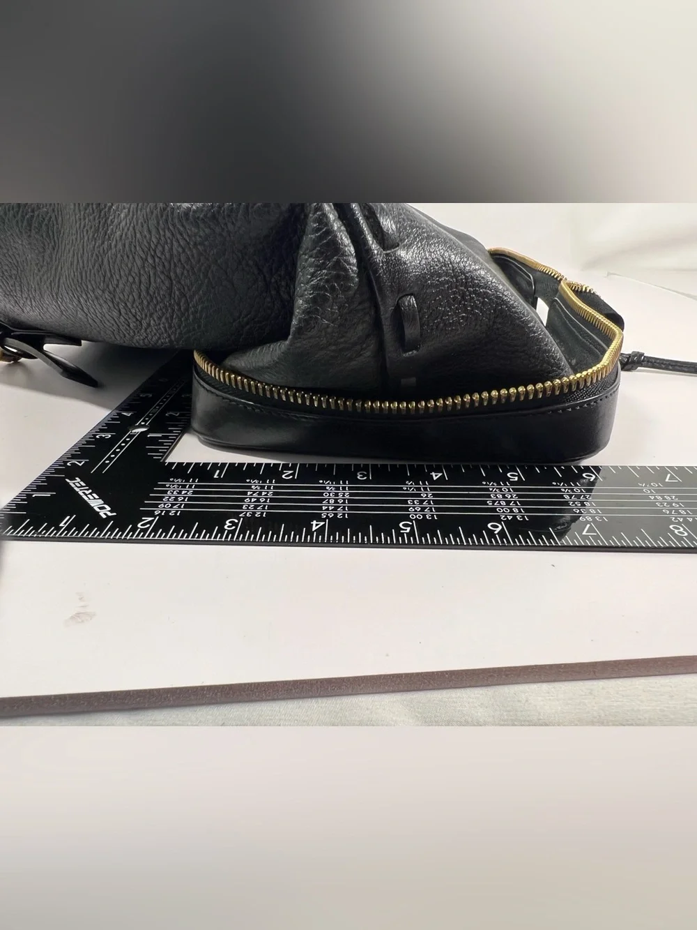 3069: Chloé Black Leather Zip Packable Tote Shoulder Bag